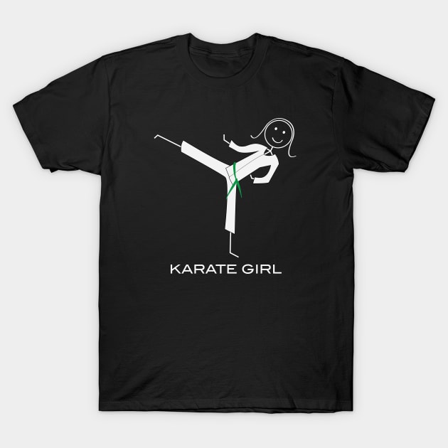 Funny Womens Green Belt Karate T-Shirt by whyitsme